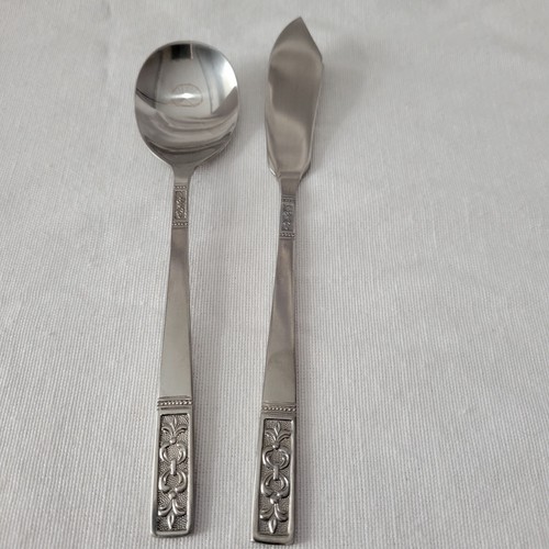 Custom Craft Stainless CUS3 Fleur de Lis Flatware Set SERVICE FOR 8 Taiwan 42 pc - Picture 10 of 21