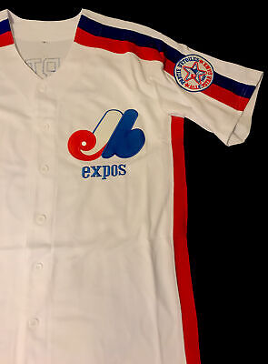 GARY CARTER #8 White MONTREAL EXPOS Jersey Medium 1982 All Star Patch