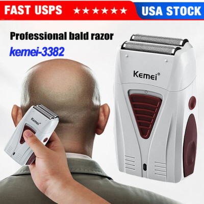 KEMEI Electric Men Shaver Trimmer Bald Razor Rechargeable Beard Shaving Machine