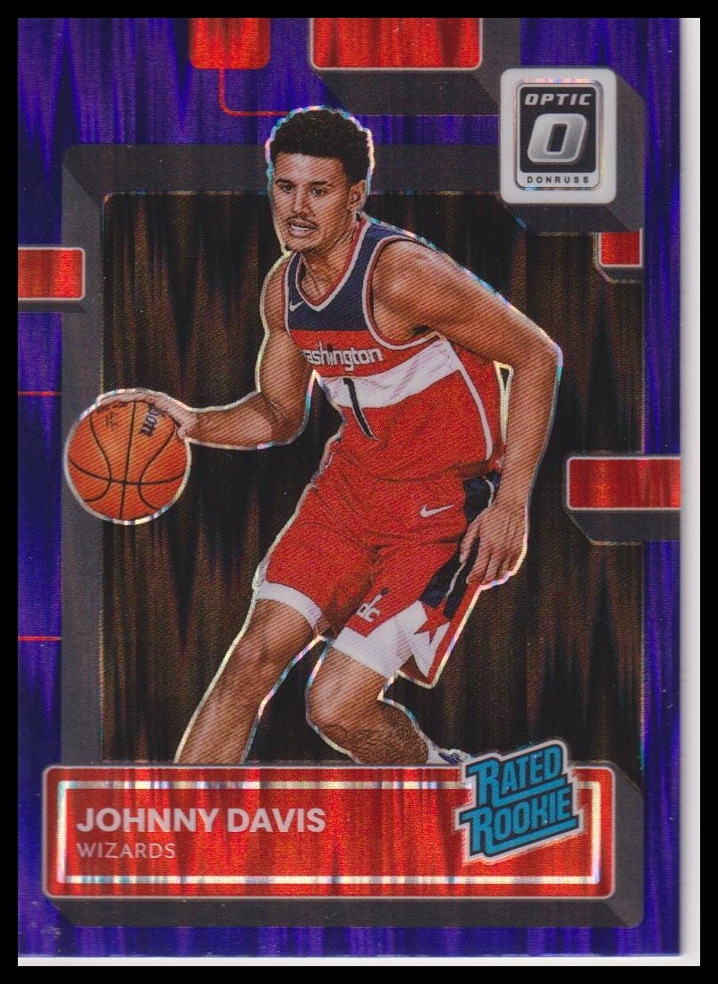 2022-23 Donruss Optic #206 Johnny Davis Purple Shock Rookie RC