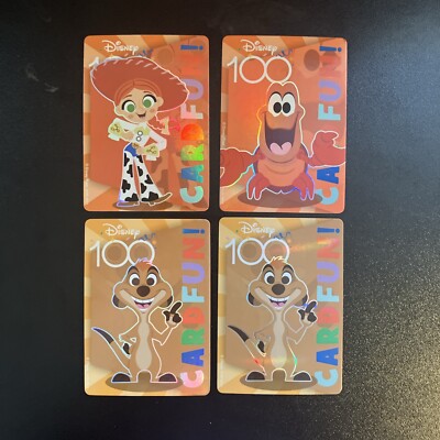 2023 Card Fun Disney 100 years of Wonder Joyful Lot of 4 cards Orange