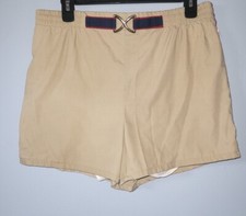 Vintage 70's Jantzen Belted Swim Trunks Shorts Tan Mens Sz 38 Lg Beach Summer