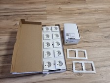 10 St. Berker Steckdosen u.P. polarweiss S.1 + Rahmen     neu
