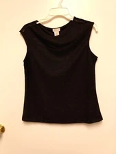 NWT Creative Design Works, Inc Women's Black Sleeveless PM Polyester/Spandex Top