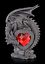 Indexbild 1 - Drachen Figurmit rotem Acryl Herz - Gothic Geschenk Liebe Deko Statue schwarz