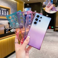For Samsung Galaxy S24 Ultra S23 S22 Slim Shockproof Gradient Soft Phone Case