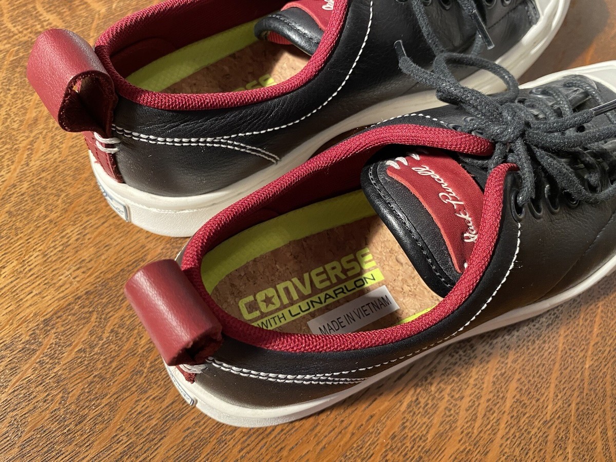 CONVERSE Lunarlon Jack Purcell JP M Series Black Leather Lo CONVERSE Lunarlon Jack Purcell JP M Series Black Leather Lo