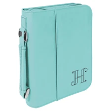 Personalized Engraved Leatherette Book/Bible Cover with Handle & Zipper