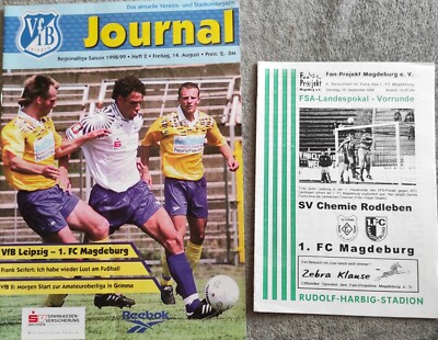 2 Programme VfB Leipzig/Chemie Rodleben (Pokal)-1. FC Magdeburg 1998/99