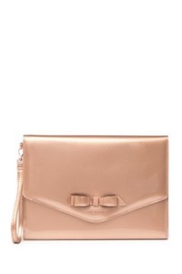 rose gold envelope clutch