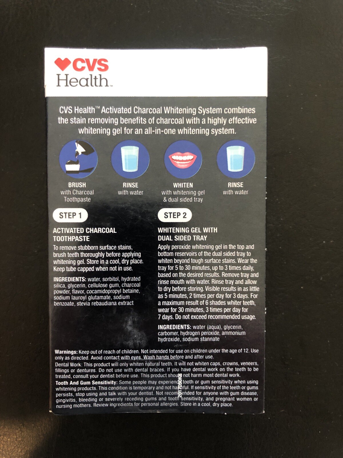 CVS Activated Charcoal Whitening System AllInOne Treatment NEW SEALED