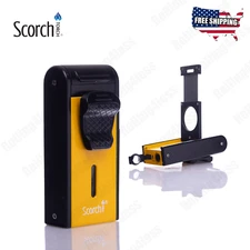 ❤️Scorch Torch 3.25 inch Torch Double Flames w. Cigar Punch & Cigar Cutter