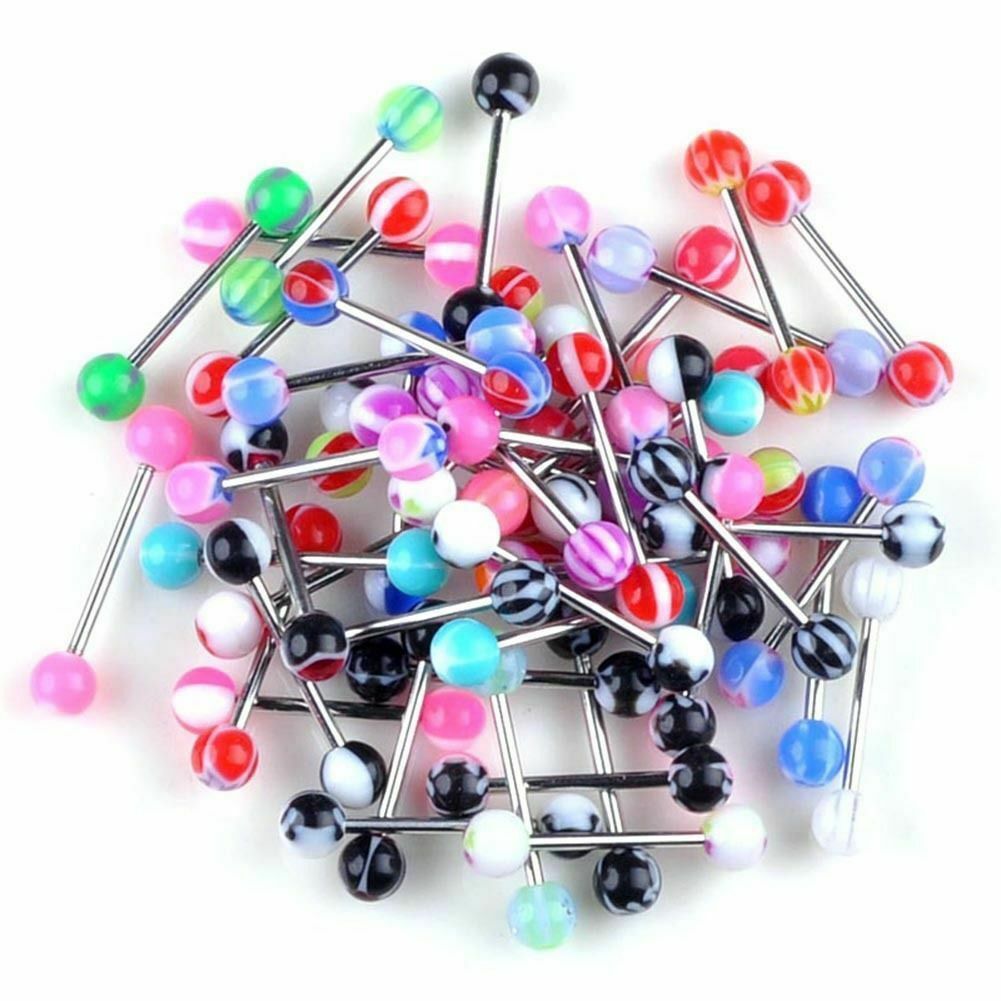 Vibrating Tongue Jewelry Tickler Tongue Bar Wholesale 100 Lot 14g Tongue Rings Bar Balls Barbell Body Vibrating Tongue Jewelry Tickler Tongue Bar Wholesale 100 Lot 14g Tongue Rings Bar Balls Barbell Body