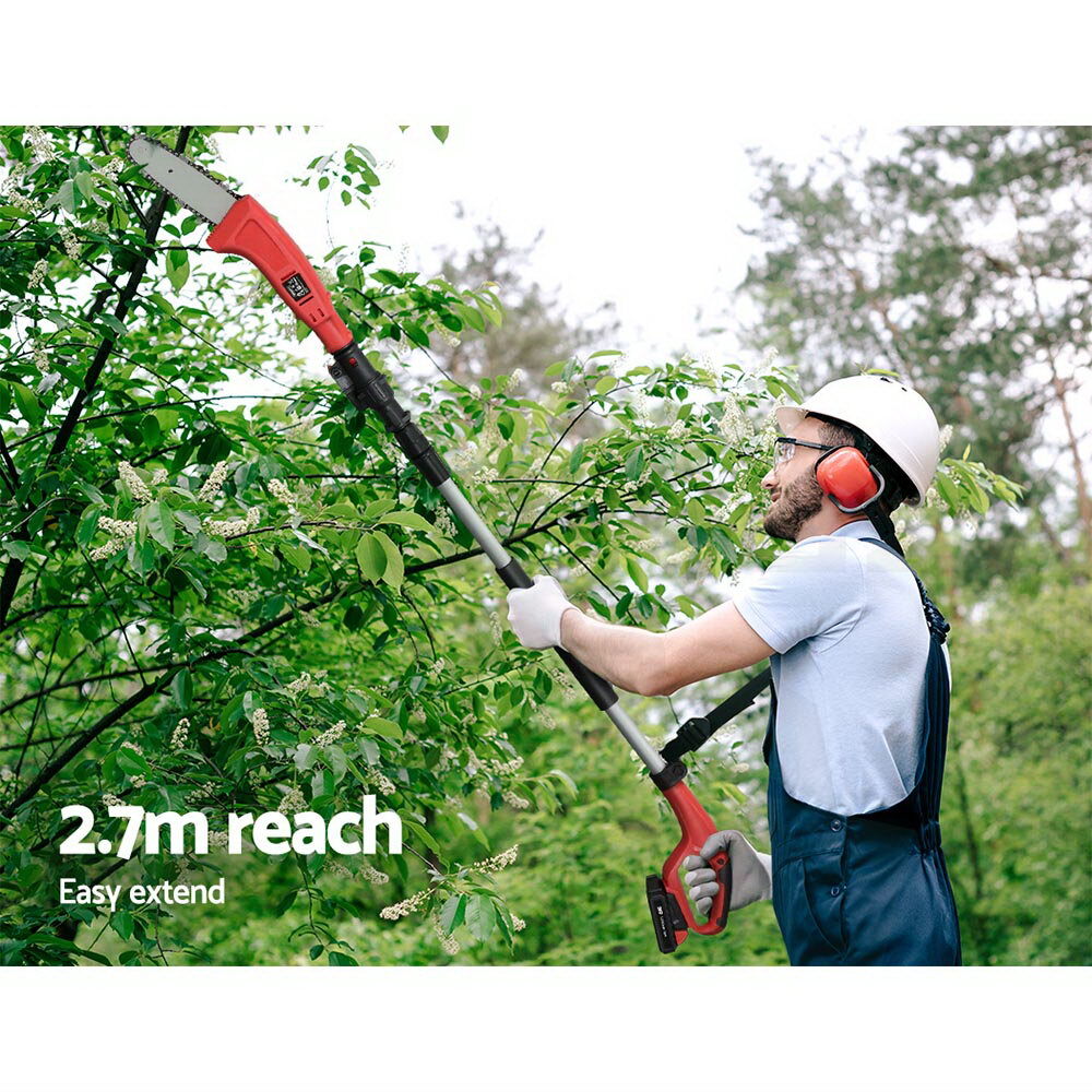 Giantz Telescopic Pole Chainsaw 6 Inch Cordless Tree Trimmer Kit 20V Battery