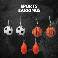 Sports Earrings, Soccer Earrings, Basketball Earrings, Football Earrings