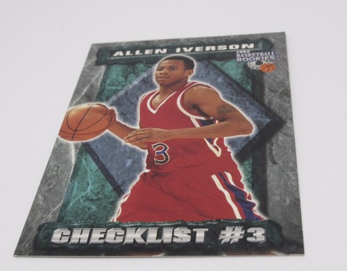 Allen Iverson All-Rookie Team Checklist 1997 Philadelphia 76er's Basketball Card - Picture 2 of 5