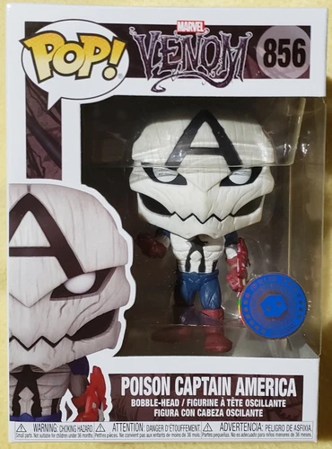 Funko POP! Marvel Venom ~ Poison Captain America #856 ~ P.I.A.B. Exclusive ~ New