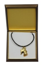 Scottish Terrier, Scottish Terrier - Dog Collar IN Geschenkbox, Gold Plated