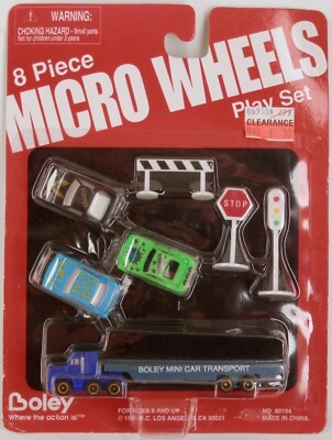 Micro Wheels Play Set BOLEY Mini Transporter Ferrari Porsche Firebird Mercedes