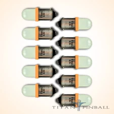 (10 Pack) - 6.3 Volt LED Bulb Frosted 44/47 Bayonet Base (BA9S) Pinball - ORANGE