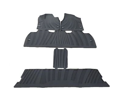 Genuine OEM Mopar Set of 5 Black Rubber Floor Mats for Chrysler Pacifica Voyager