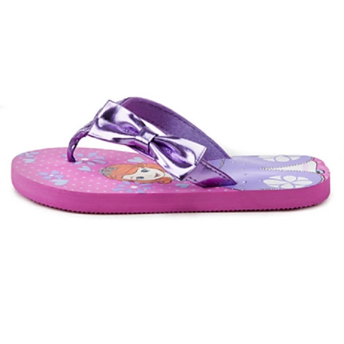 DISNEY STORE SOFIA LAS PRIMERAS CHANCLAS NIÑAS IMITACIÓN CUERO METÁLICO CON ARCO NUEVAS CON ETIQUETAS Foto 2 de 2