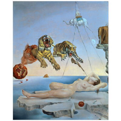 Salvador Dali, Traum, Flug Biene Granatapfel, Sekunde Aufwachen 11003000368
