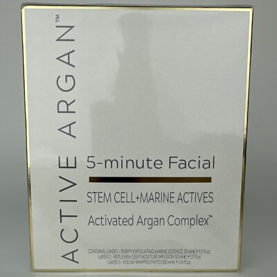 SEALED DEAL ACTIVE ARGAN 5 Minute Facial Stem Cell Marine Actives