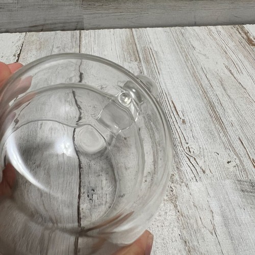 Blown Glass Coffee Tea Cappucino Mugs Clear Set of 2 - Picture 4 of 4