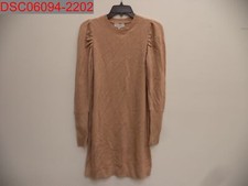 NWT - WAYF Women's Camel Puff Sleeve Sweater Dress, Size XS 840047467165