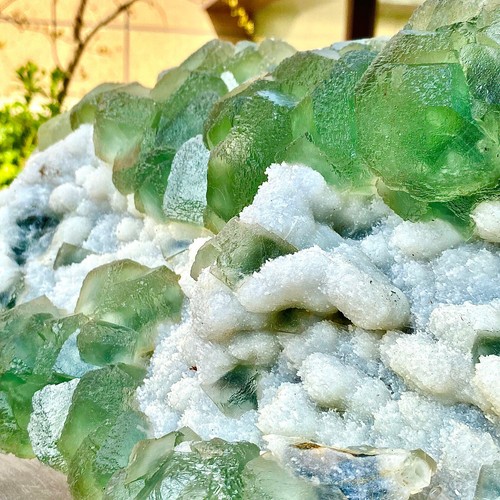 14.37LB natural porcelain blue cubic fluorite mineral specimen/Xianghualing - 第 10/18 張圖片