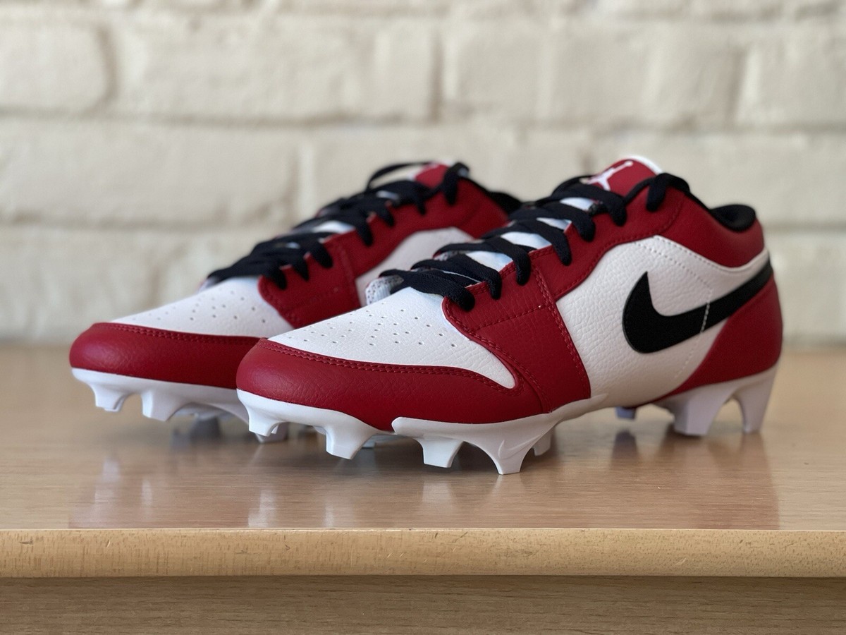 Nike Air Jordan 1 Low TD Football Cleats Chicago White Red  display picture 1