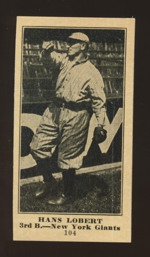 Hans Lobert #104 1916 M101 4 Sporting News card