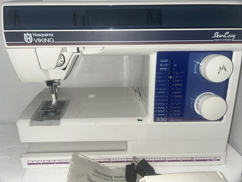 Husqvarna Viking Sew Easy 330 Sewing Machine + Foot Pedal & Manual - Picture 2 of 11
