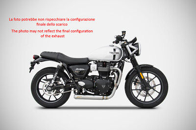 Komplettauspuff 2>1 Zard Inox Cross Racing Triumph Street Twin 900 2016-20