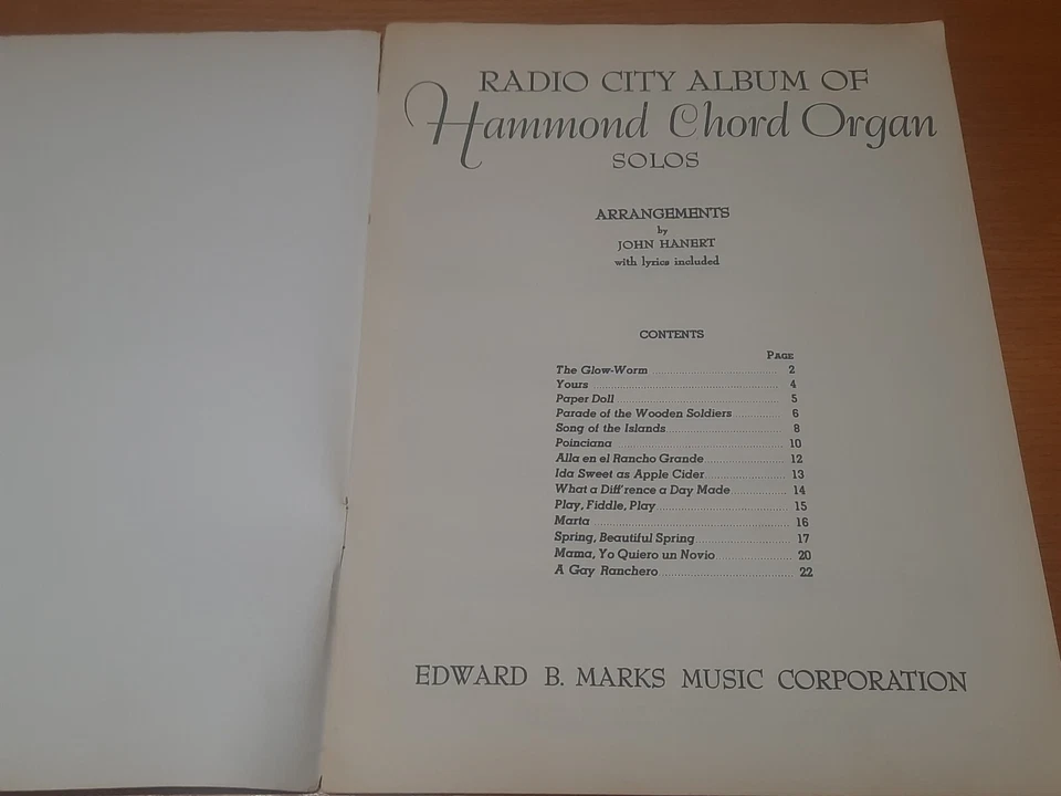 Radio City Album of Hammond Chord Organ Solos Book 1 Song Book - Image 3 of 4