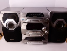 Panasonic SA-AK27 5 CD Dual Cassette Stereo System Speakers Tested Working