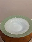 Vintage Milk Glass & Jadeite swirl bowl set