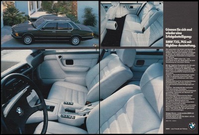 BMW 7er (E23) - Reklame Werbeanzeige Original-Werbung 1985 (4)