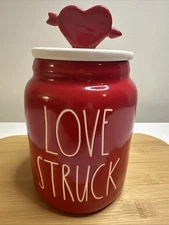 Rae Dunn LOVE STRUCK Baby Valentine's Day Canister w/Heart Topper NEW