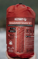NEW Klymit Insulated Static V Sleeping Pad Red Camping Backpack Backpacking