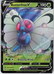Butterfree V 001/189 Darkness Ablaze Ultra Rare Holo
