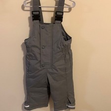 Hanna Andersson grey ski bibs size 90 3t 