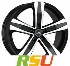 MAK Stone 5 black mirror 6.5x15" ET65 LK5 118 ML 71.1 Alufelgen 15 Zoll