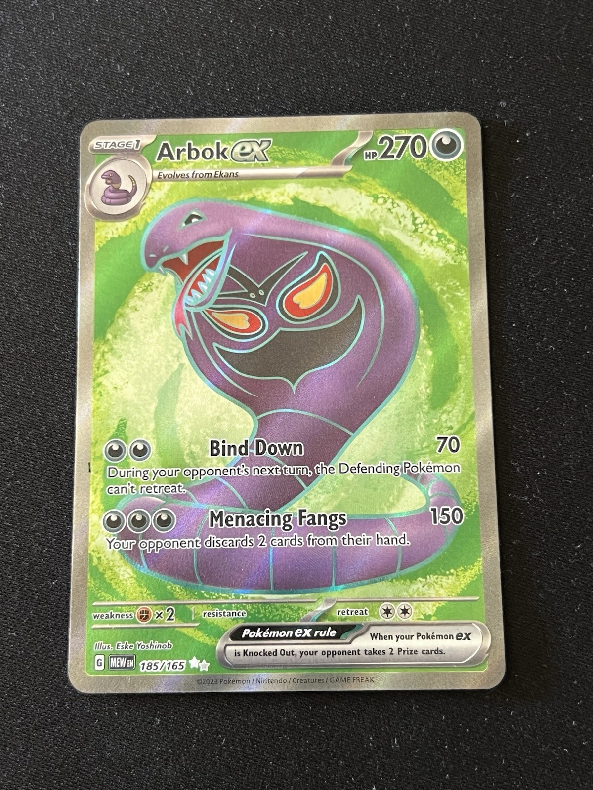 Arbok ex 185/165 Sv: Scarlet & Violet 151 Holo