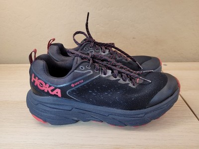 Hoka One One Challenger ATR 6 GTX Women s 8B Black Red Gore-Tex Shoes Sneakers