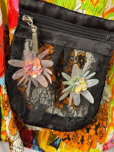 Alberto Makali Women’s Size L Zipper Jacket Artsy Art To Wear Multicolor Floral - Picture 7 of 8