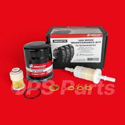 OEM Mercury 40-50-60 HP EFI - 100 Hour Maintenance Kit - # 8M0090558 / 8M0232733
