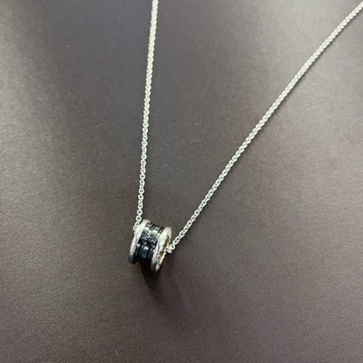 Bvlgari B.Zero1 Save The Children Black Ceramic Pendant Necklace Sterling Silver