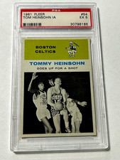 1961 Fleer  #54  Tom Heinsohn (BOSTON CELTICS)   PSA  EX 5   HOF'er
